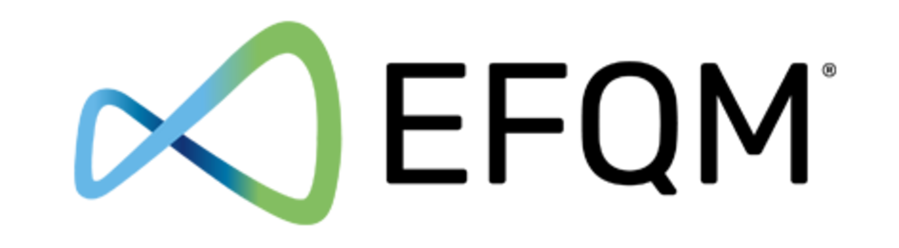 Logo des EFQM-Modells als weltweit anerkanntes, ganzheitliches Managementframework zur Leistungssteigerung, nachhaltigen Transformation und Qualitätsentwicklung in Organisationen